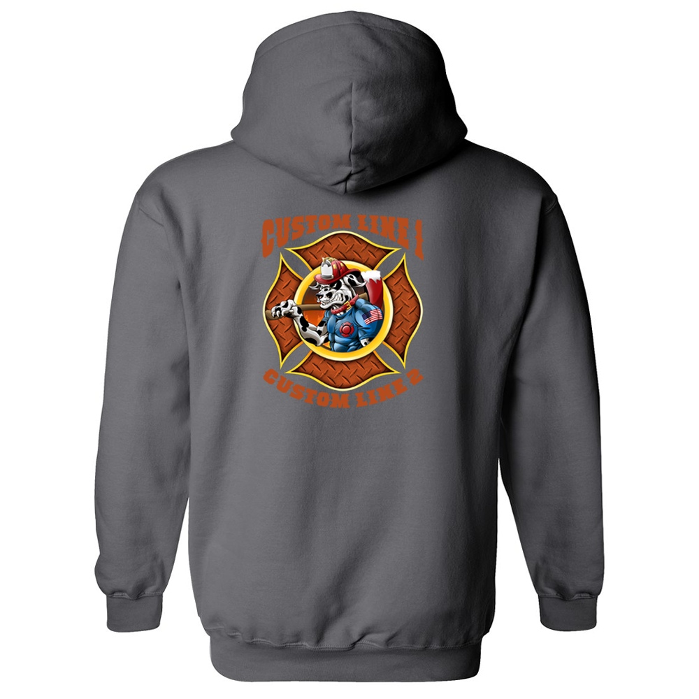 Customized Fire Dalmatian Fire Station Premium Hoodie