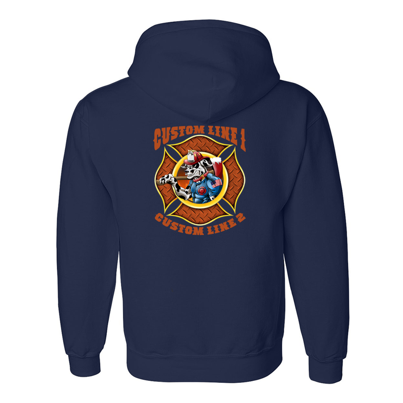 Customized Fire Dalmatian Fire Station Premium Hoodie