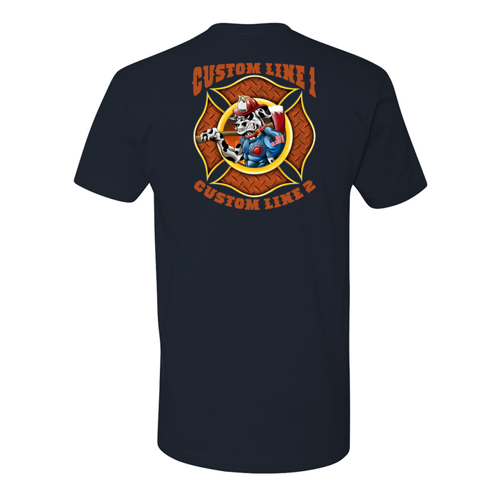 Customized Dalmatian, Maltese and Fire Axes Premium Firefighter T-Shirt