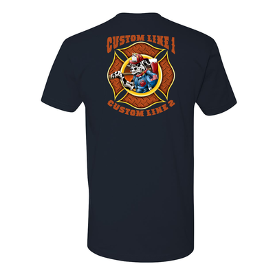Customized Dalmatian, Maltese and Fire Axes Premium Firefighter T-Shirt