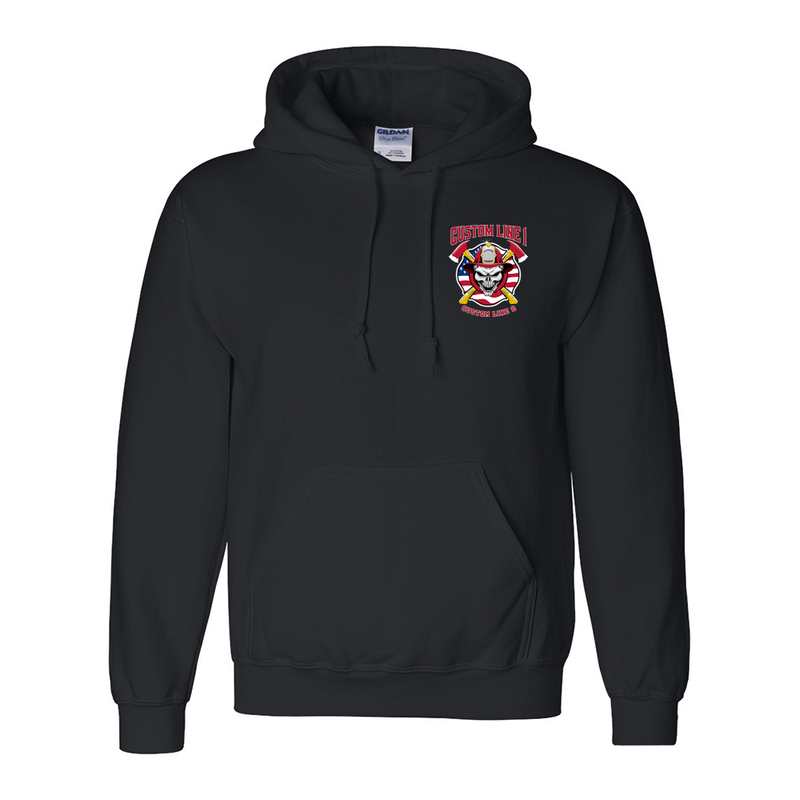Customized Skull and Axes Fire Station Premium Hoodie