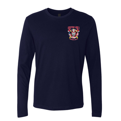 Customized Skull and Axes Fire Station Premium Long Sleeve Shirt