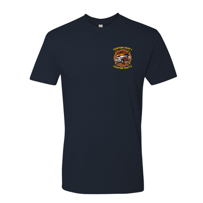 Custom Firefighter Premium T-Shirt with Wildland Fire Truck Design
