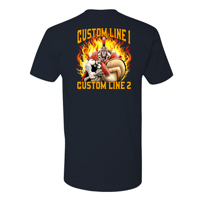 Fire Station Custom T-shirt Featuring Spartan and Flames