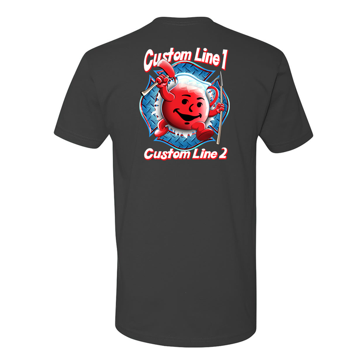 Funny Firefighter Custom Shirt Featuring Kool Aid Man and Maltese Cross