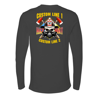 Customized HAZ MAT Skull Fire Station Premium Long Sleeve Shirt