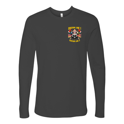 Customized HAZ MAT Skull Fire Station Premium Long Sleeve Shirt