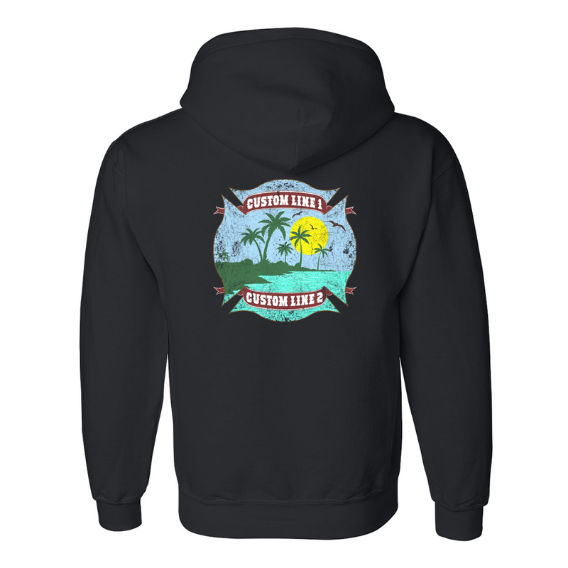 Customized Tropical Fire Station Premium Hoodie
