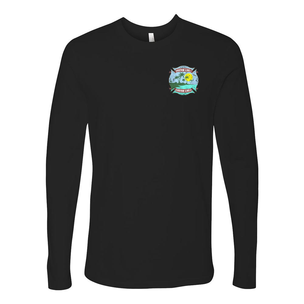 Customized Tropical Fire Station Premium Long Sleeve Shirt