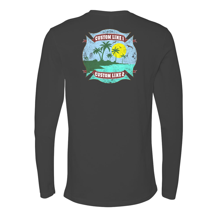 Customized Tropical Fire Station Premium Long Sleeve Shirt