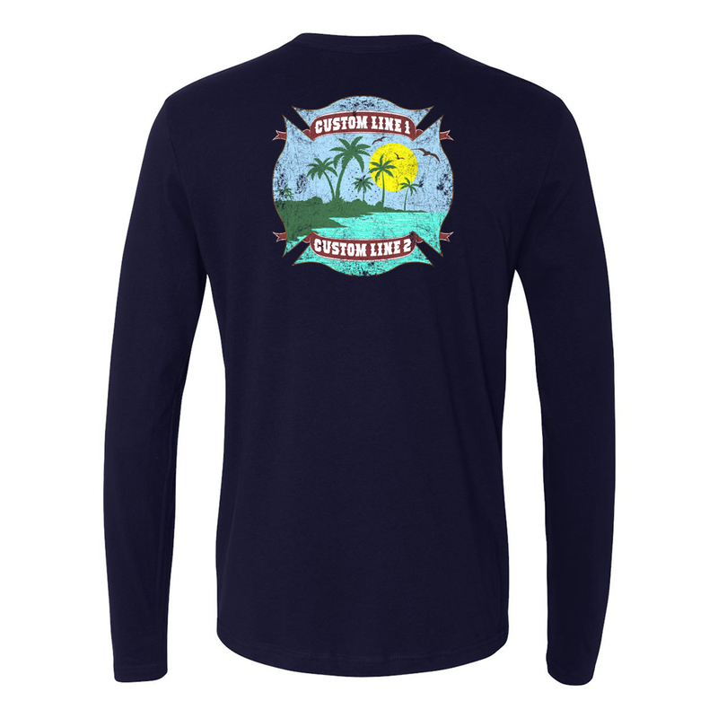 Customized Tropical Fire Station Premium Long Sleeve Shirt