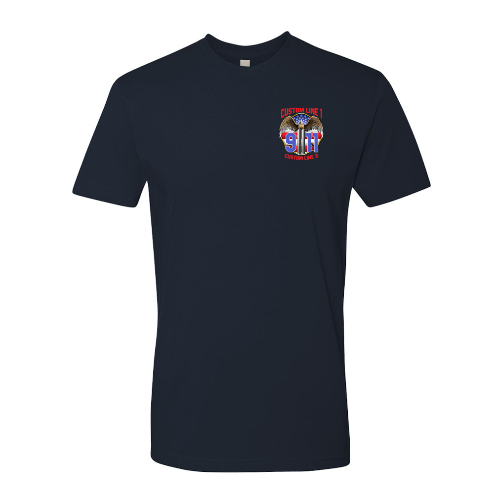 9/11 Firefighter Memorial Customized Shirt in Navy