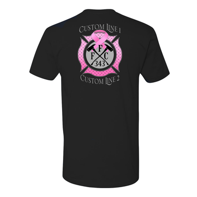 Customized Firefighter Breast Cancer Awareness Premium Shirt