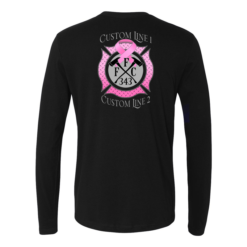 Customized FFC 343 Breast Cancer Awareness Premium Long Sleeve Shirt