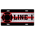Customized Black and Red Maltese License Plate