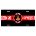 Customized Thin Red Line Maltese License Plate