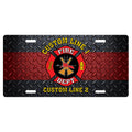 Customized Black Diamond Plate Maltese License Plate