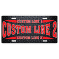 Customized Black Diamond Plated License Plate