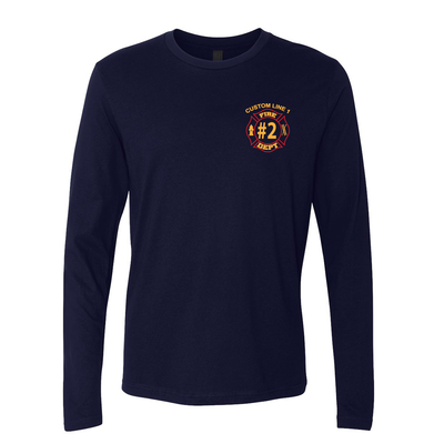Customized Red & Yellow Fire Dept Duty Premium Long Sleeve Shirt