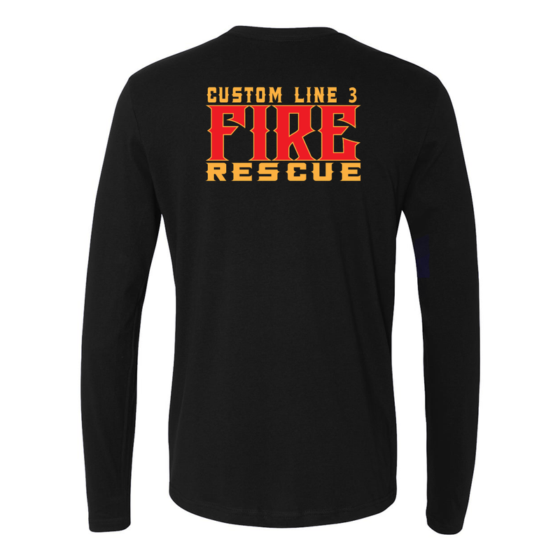 Customized Red & Yellow Fire Rescue Duty Premium Long Sleeve Shirt