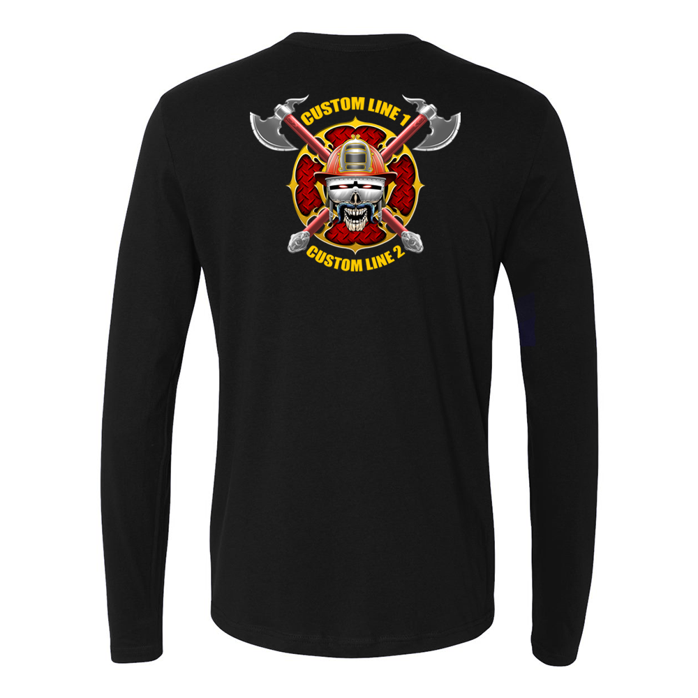 Customized Staches & Axes Fire Station Premium Long Sleeve Shirt