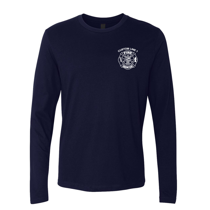 Customized Fire Rescue with Dept Initals Premium Long Sleeve Shirt