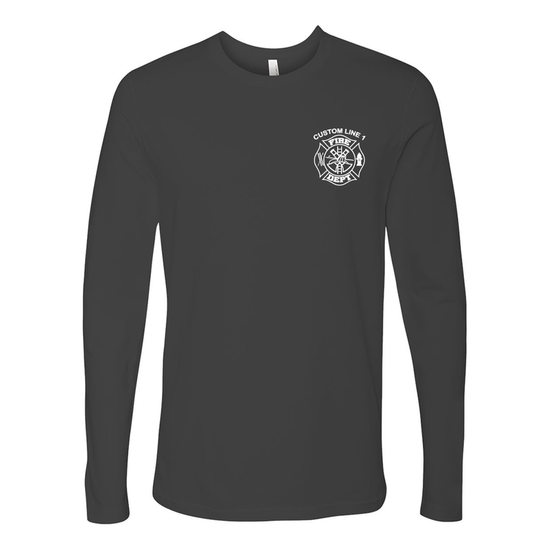 Customized Fire Dept with Dept Initals Premium Long Sleeve Shirt