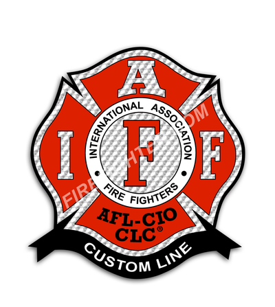 IAFF Silver and Red Custom Decal