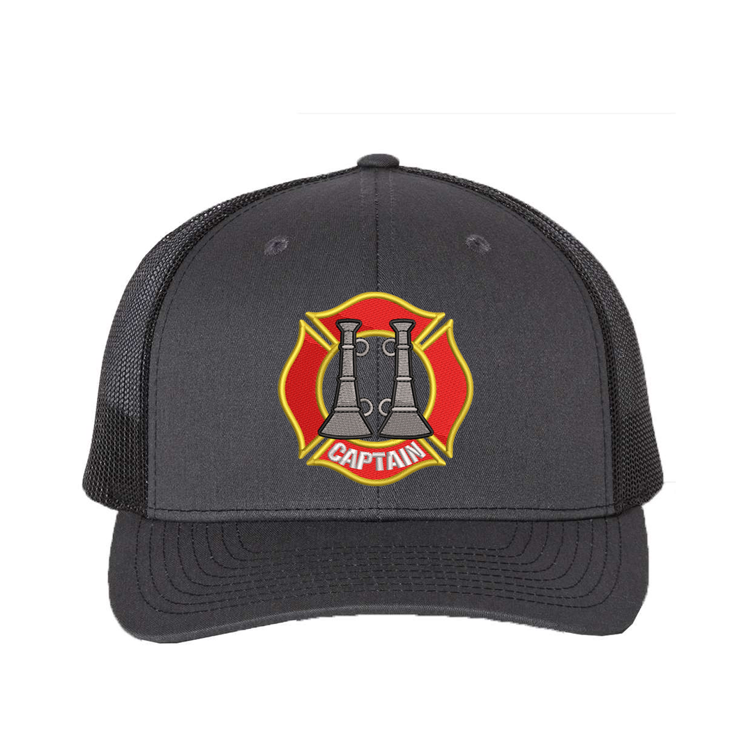 Two Bugle Fire Captain Snapback Trucker Hat