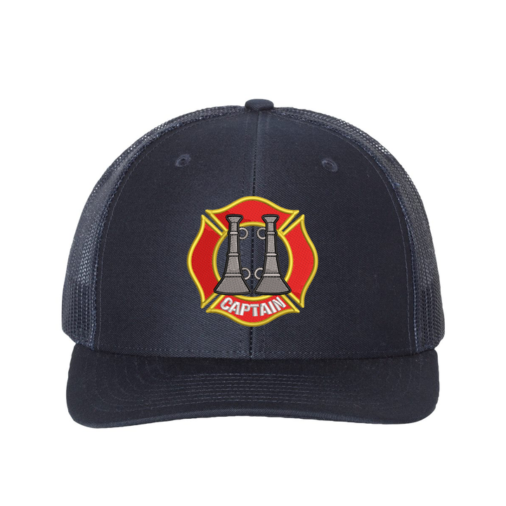 Two Bugle Fire Captain Snapback Trucker Hat