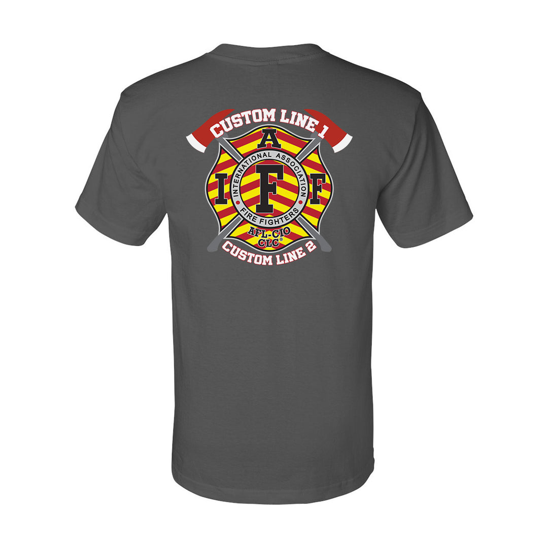 Customized IAFF Red & Yellow Chevron Premium T-Shirt