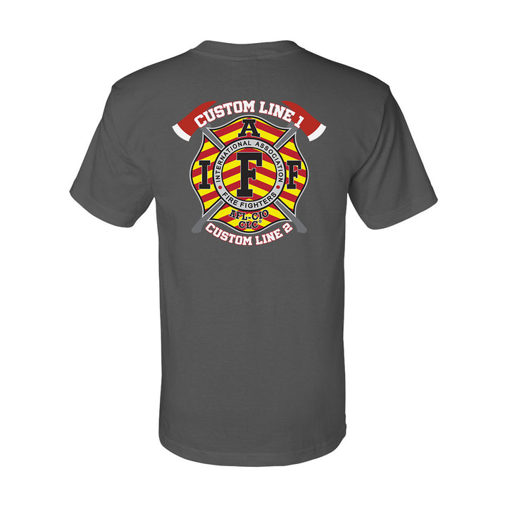 Customized IAFF Red & Yellow Chevron Premium T-Shirt