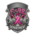 Custom Industrial Breast Cancer Awareness Fire Department Decal