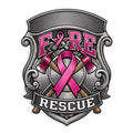 Custom Industrial Breast Cancer Awareness Fire Rescue Decal
