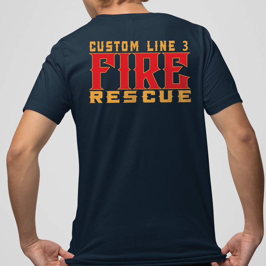 Customized Fire Rescue T-shirt