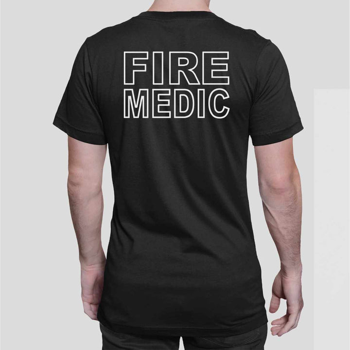 Customized Fire Medic Duty Premium T-Shirt designed for durability, comfort, and performance on the job.