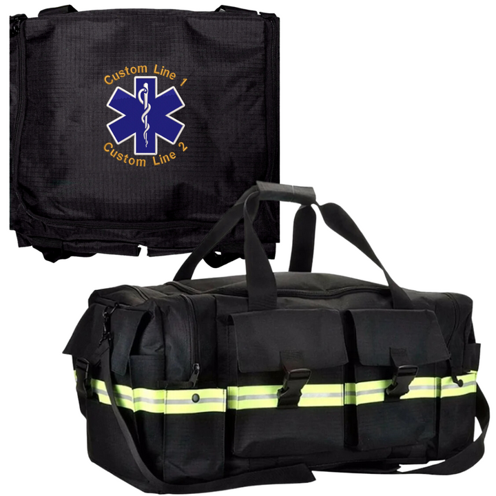 EMS Star of Life Customized Black Duffle Bag