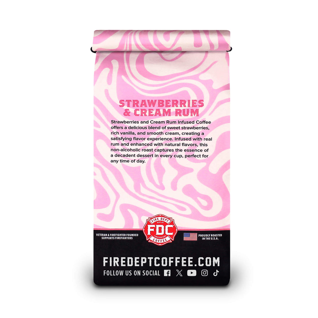 Strawberries and Cream Rum Infused Coffee