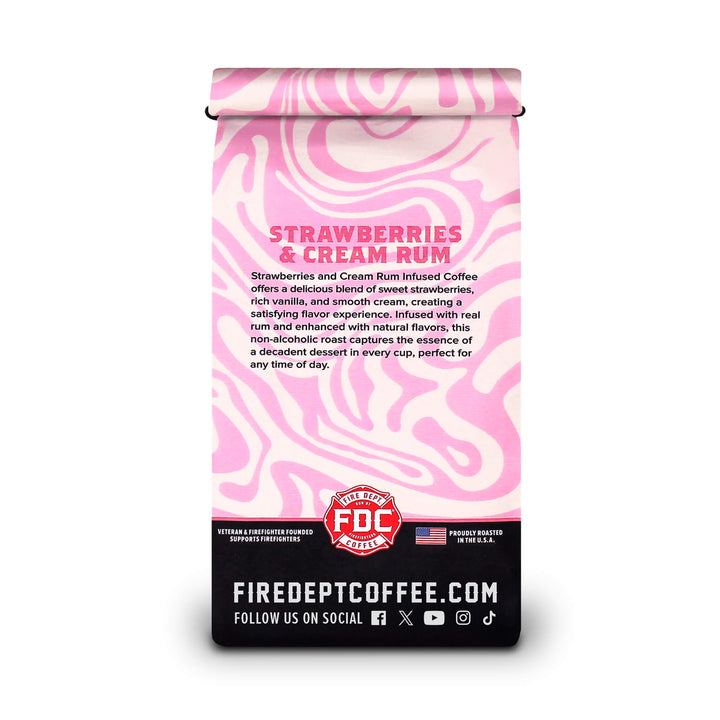 Strawberries and Cream Rum Infused Coffee