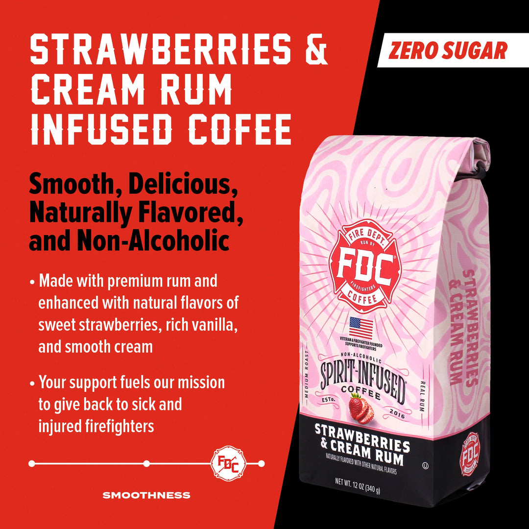 Strawberries and Cream Rum Infused Coffee
