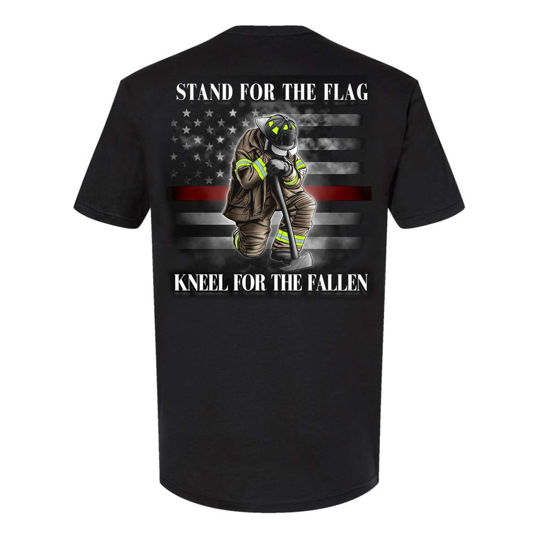 Firefighter t-shirt with a thin red line design, symbolizing dedication and service.