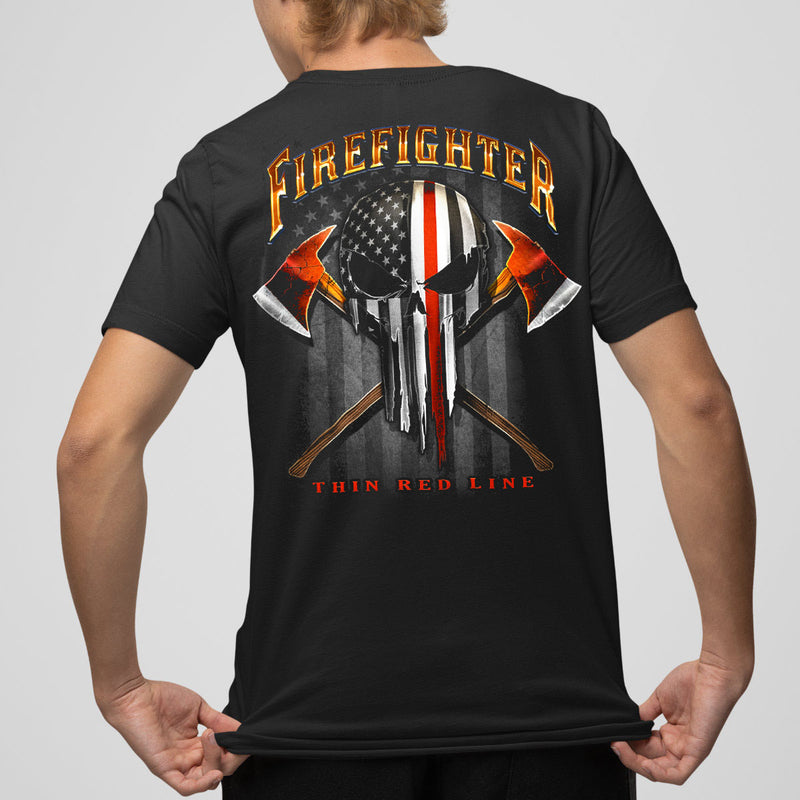 American Pride Firefighter TRL Skull of Freedom T-Shirt