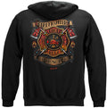 Firefighter Duty, Honor, Valor Vintage Tattoo Art Hoodie
