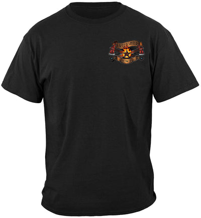 Black Firefighter Duty, Honor, Valor Vintage Tattoo Art Classic T-Shirt Front