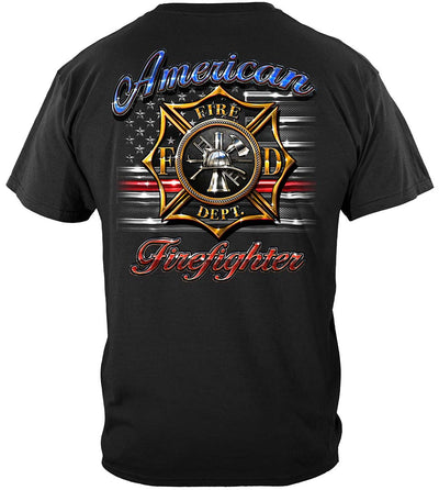 Black Firefighter Vintage Tattoo Art Classic T-Shirt