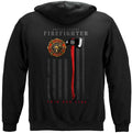 Firefighter Patriotic Flag Axe Hoodie