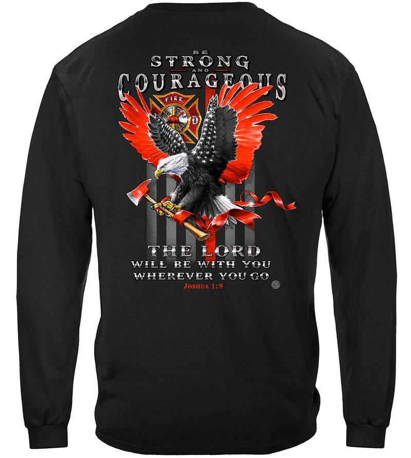 Black Firefighter Eagle Flag Red Line Classic Long Sleeve Shirts