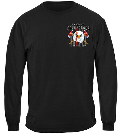 Black Firefighter Eagle Flag Red Line Classic Long Sleeve Shirts Front