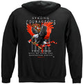 Firefighter Eagle Flag Red Line Hoodie