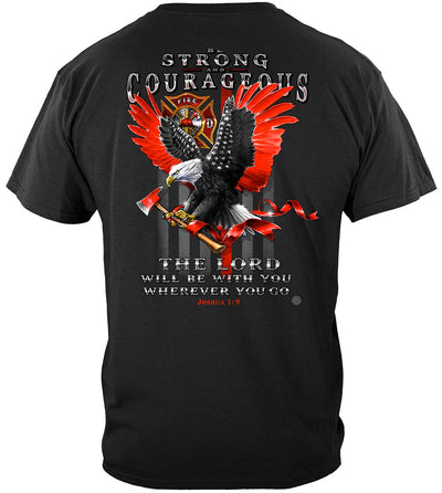 Black Firefighter Eagle Flag Red Line Classic T-Shirt